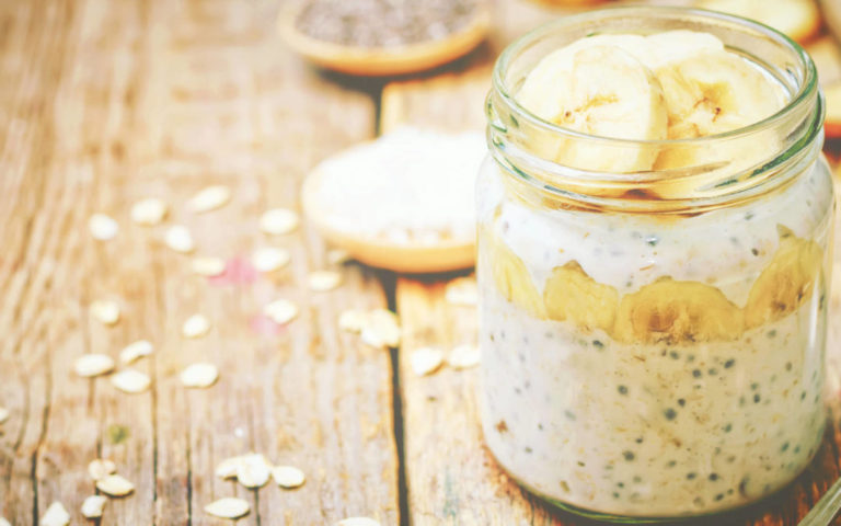 banana chia seed pudding